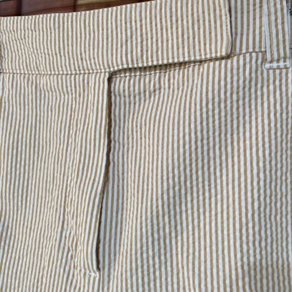 Talbots Seersucker Pinstripe Stretch Bermuda Shorts Size 6